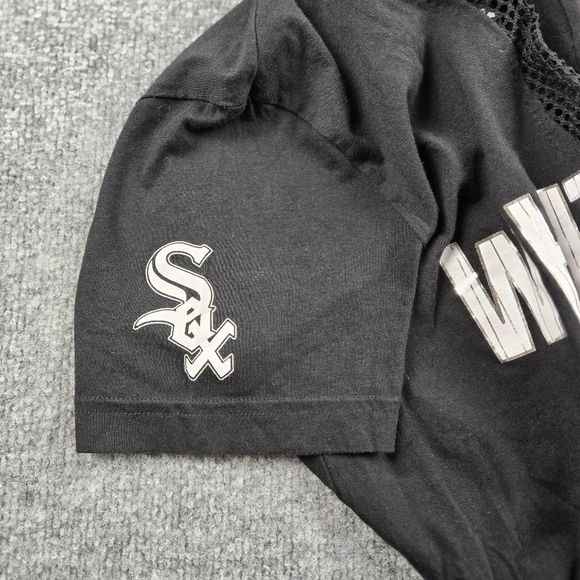 PINK Victoria's Secret Black Chicago White Sox Tee Size Small - Picture 7 of 9